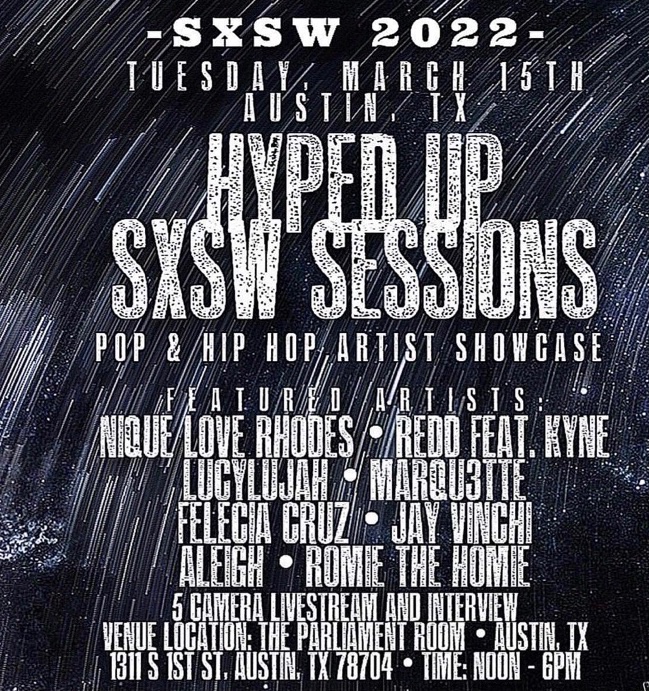 I will be performing at the #HypedUpSXSWSessions Showcase in Austin, TX on March 15th! Hope ya'll come out for it! 📍The Parliament Room 🕰 12pm-6pm #SXSW #ATX #HipHop #Live #LiveMusic #RapRadar #Austin #AustinMusic #DetroitRecords