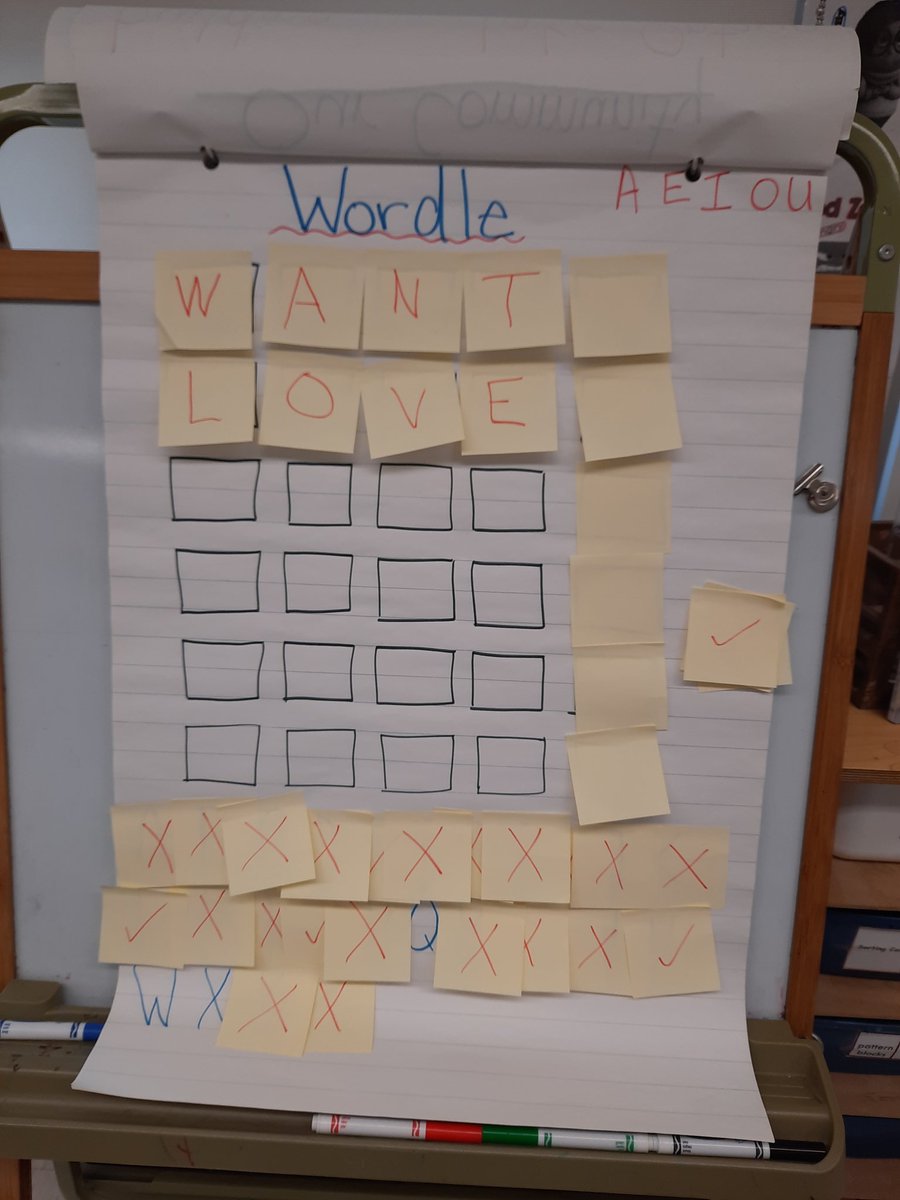 Ss in 1B <a href="/DixiePSchool/">Dixie Public School</a> are excited for our new Wordle game! We're using words from our weekly word lists. #bandwagon #wordwork