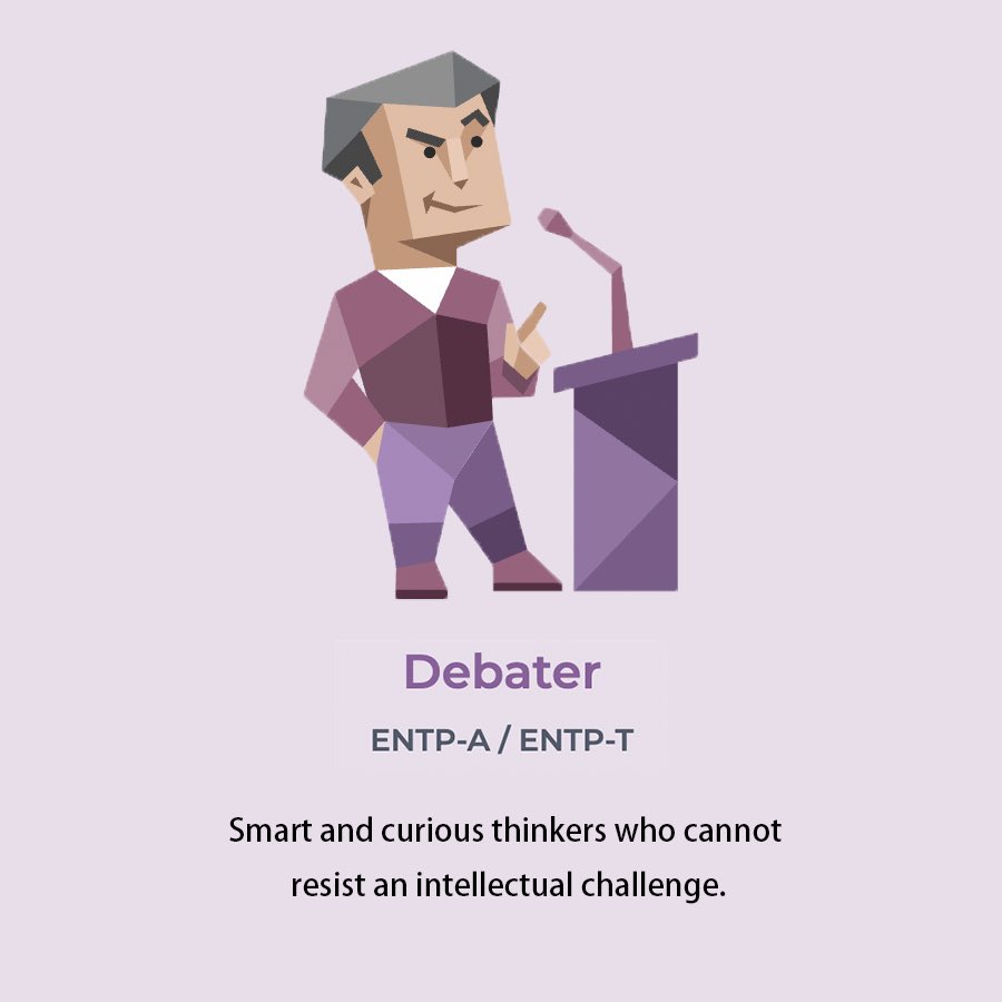 MbtiStudio's tweet photo. ENTP Is that you?😉
#ENTP #MBTI #personality #PersonalityTest #mbti_트친소 #MBTITestTH https://t.co/ODq5zcqq6J