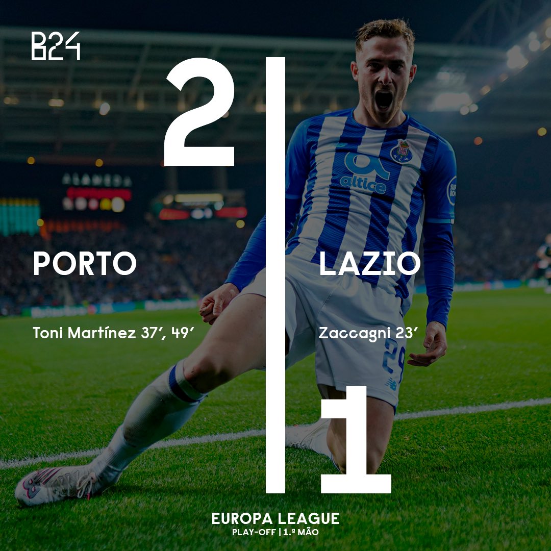 Bis de Toni Martínez coloca o Porto na frente da eliminatória.