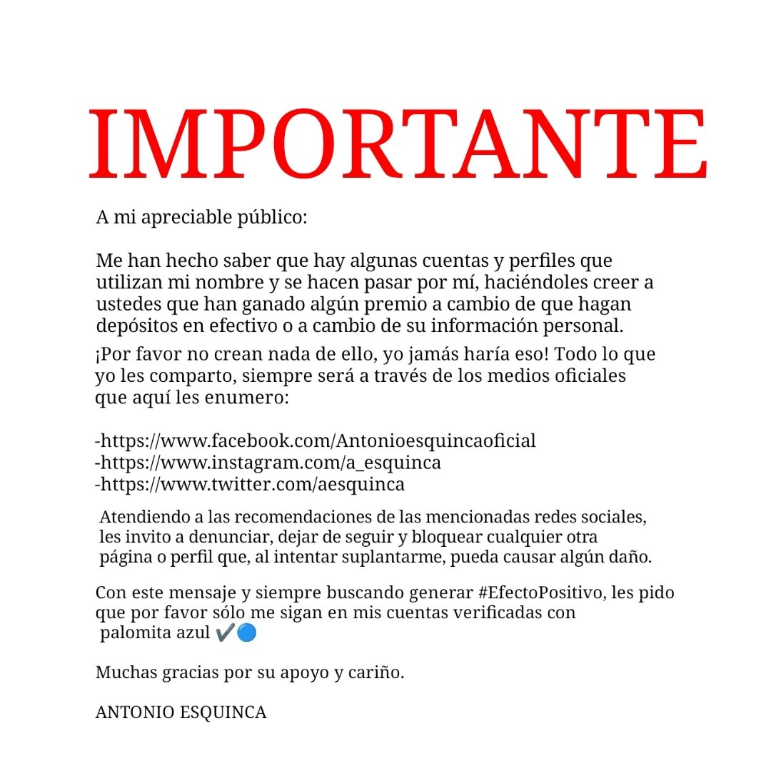 aesquinca's tweet photo. ⚠️IMPORTANTE ⚠️
Querido público por favor tengan cuidado. 
 ⬇️⬇️⬇️ https://t.co/41JBuKress