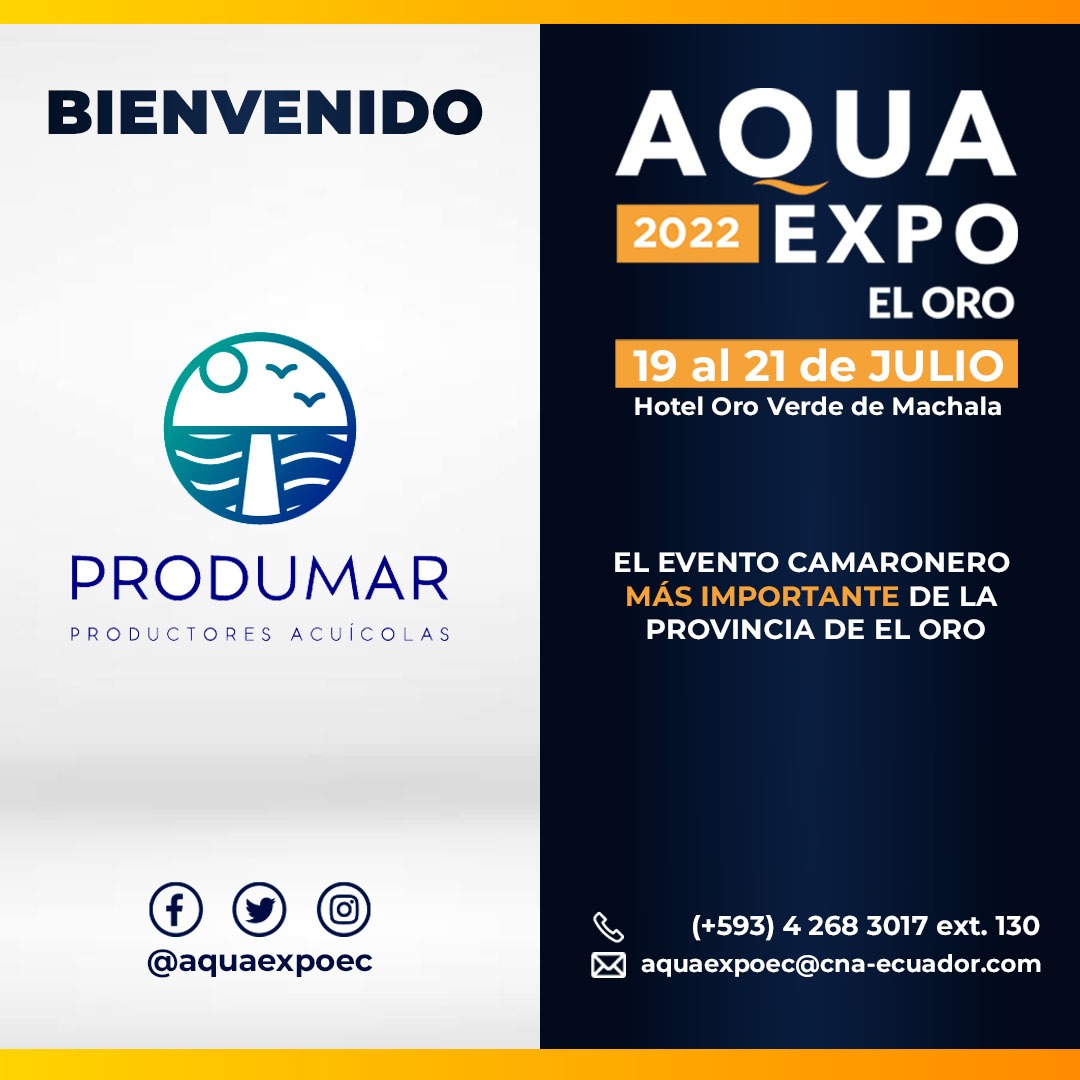AquaExpoEC's tweet image. #Produmar empresa participante del evento camaronero más importante de la provincia de El Oro. #AquaExpo2022 #ElOro.

Promociona tus productos o servicios en nuestra feria comercial. 
📩 aquaexpoec@cna-ecuador.com
🌏 aquaexpo.com.ec/eloro/