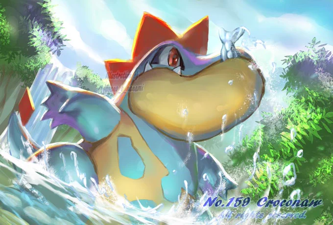 アリゲイツ
#Croconaw #pokemon #fanart 