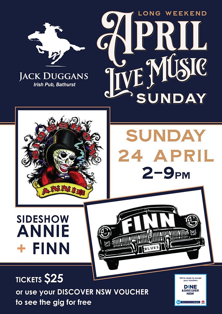 Visit Bathurst (@visit_bathurst) on Twitter photo SAVE THE DATE
April Long Weekend Live Music Sunday - Two of Bathurst's favourite Bands - One amazing afternoon of live entertainment Sunday of the April long Weekend.
Sideshow Annie and FINN
Tickets 👉 bit.ly/3gTHAyE SAVE THE DATE
April Long Weekend Live Music Sunday - Two of Bathurst's favourite Bands - One amazing afternoon of live entertainment Sunday of the April long Weekend.
Sideshow Annie and FINN
Tickets 👉 bit.ly/3gTHAyE
