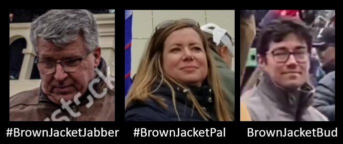 These three were together on Jan 6th #BrownJacketJabber