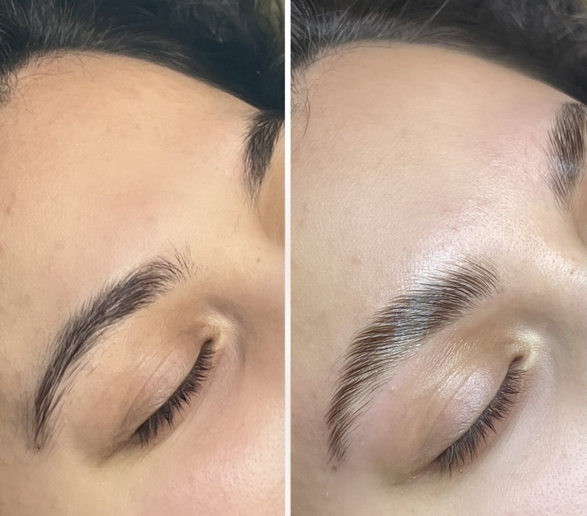 Brow lamination + Wax 🍯✨🤍😍 #njbrows #brows #browwax #browlamination