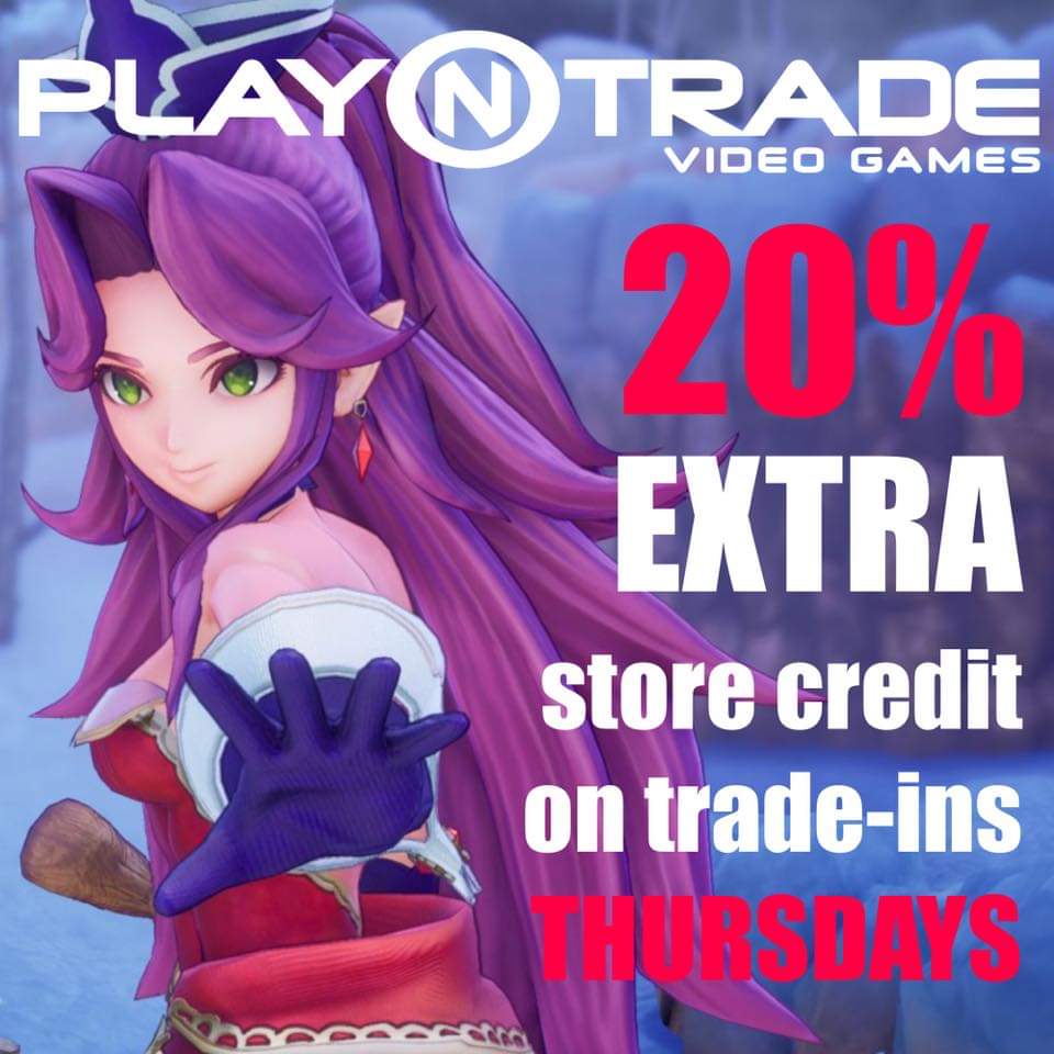 PNTLafayette's tweet photo. 20% EXTRA store credit on trade-ins! Thursday exclusive!

Applies to games and accessories. Does not apply to consoles. Come visit us at our locations in Lafayette and Carencro.

🎮 Buy • Sell • Trade 🎮 https://t.co/08NCyZy19F