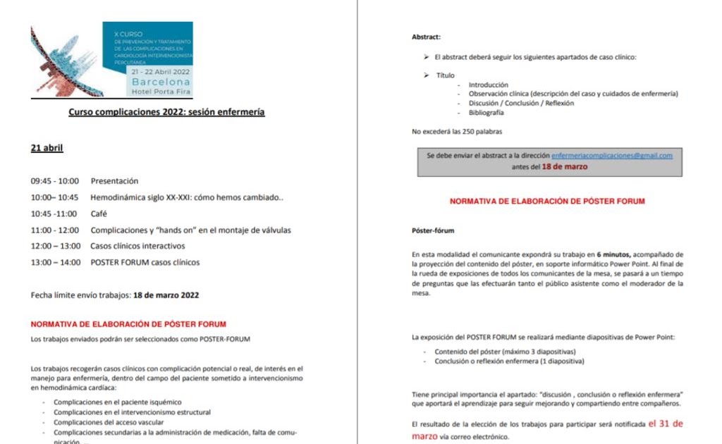enferhemo's tweet photo. X Curso sobre Prevención y Tratamiento de las Complicaciones de Intervencionismo Cardiológico Percutáneo https://t.co/a6ycoPA1NK https://t.co/5mNIrB5eZ4