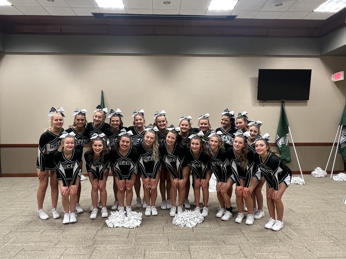 Huge shout-out to our Gretna Cheer team for their 1st Place finish at State!  State Champs for the first time!  We are proud of you ladies!