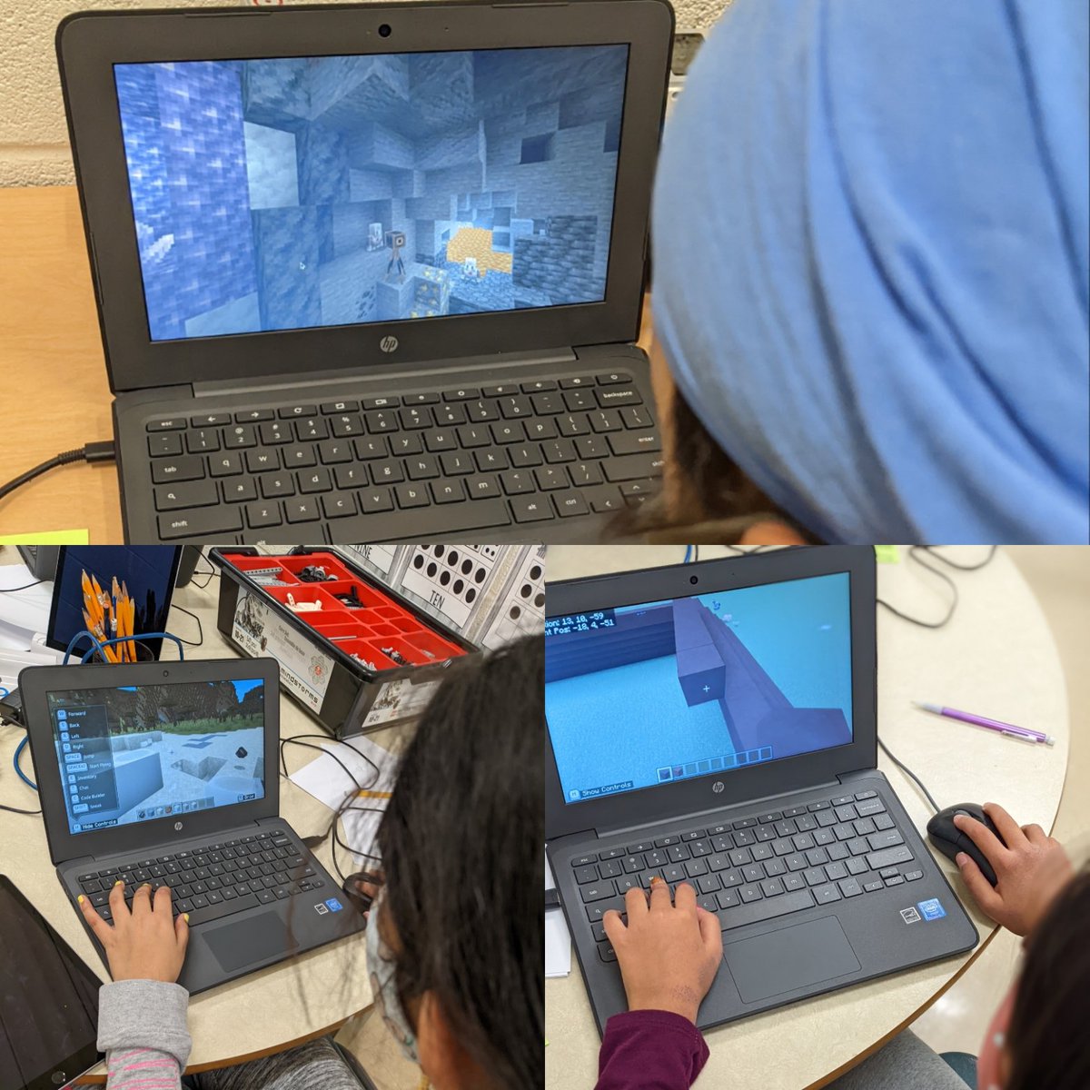 Working on our Minecraft Passion Projects today! Choose a topic you are interested in learning more about and create thick questions to research.  Plan, design and build your learning in Minecraft to share with others. #emlpeel