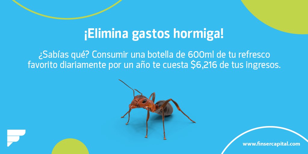 FinserCapital's tweet photo. #GastosHormiga Todos hemos sido víctimas de ellos alguna vez https://t.co/9BGOe6Z0ps
