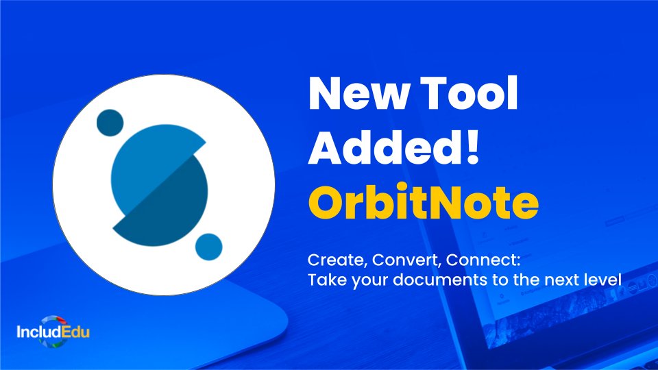 IncludEduOnline's tweet image. Another gem of a tool from @texthelp added to the #IncludEdu Framework.

Available across @Microsoft &amp;amp; @Google platforms, #OrbitNote allows you to transform &amp;amp; interact with documents in a completely different way.

Learn more: IncludEdu.Online/OrbitNote

#PersonalisedLearning 🌀