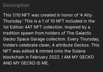 WithGig's tweet photo. 🚨Happy 4 ATTY Thursday🚨

In honor of this day, I will be giving away (3) '4 ATTY Thursday' NFTs!

These are a 1/10 NFT from the 1st Edition 4AT Collection.

To enter:

- Follow @WithGig &amp; @thegeckodao 🦎
- Like &amp; Retweet 👍
- Tag a friend or fellow geck🐸🐸

Ends in 48 hours!! https://t.co/OPYsikvfzA