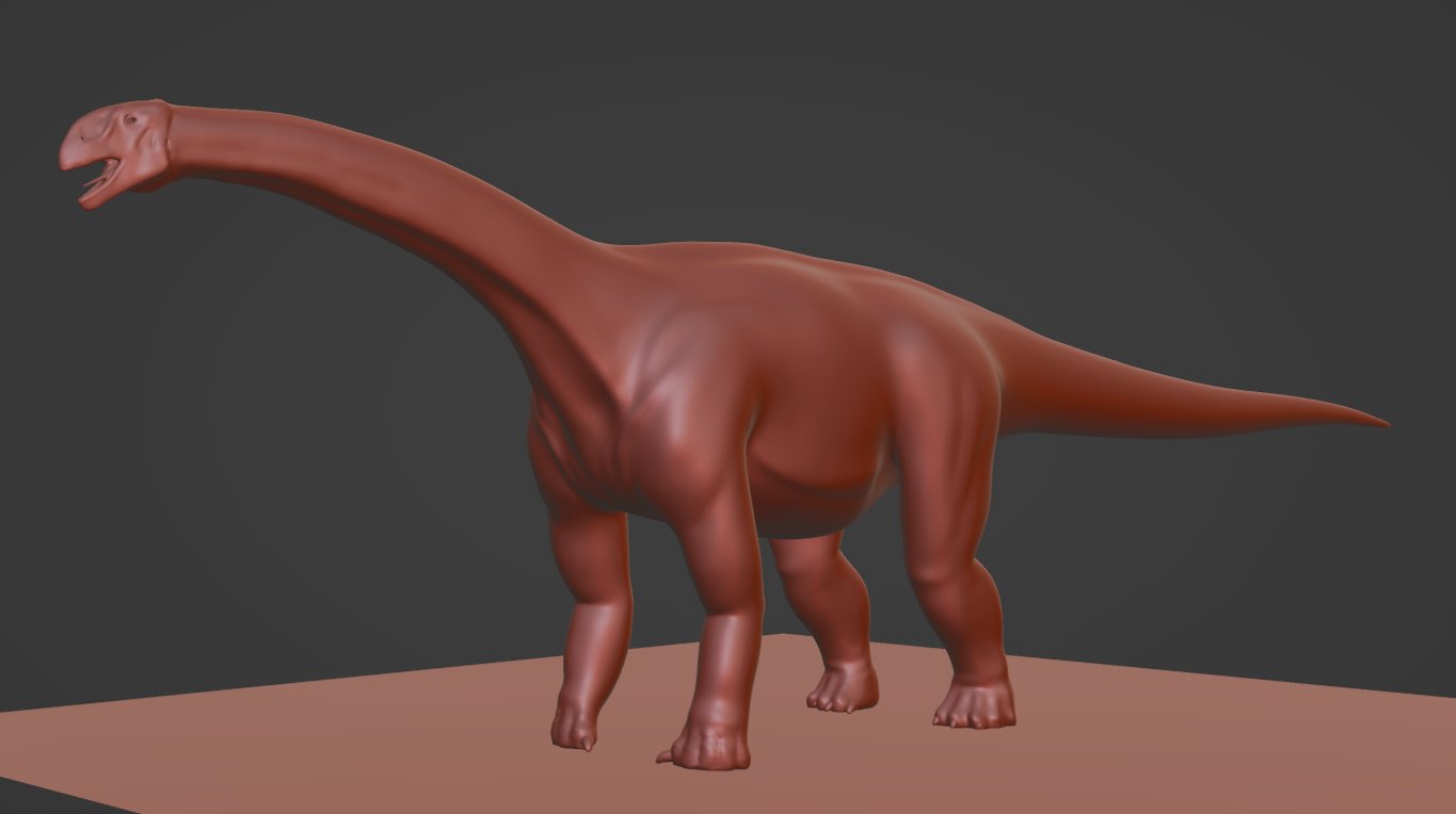 藤宮翔流 バーチャル恐竜館館長 Turiasaurus d Blender Dinosaur Dinosaurs Paleoart T Co Jj48nv5xw2 Twitter