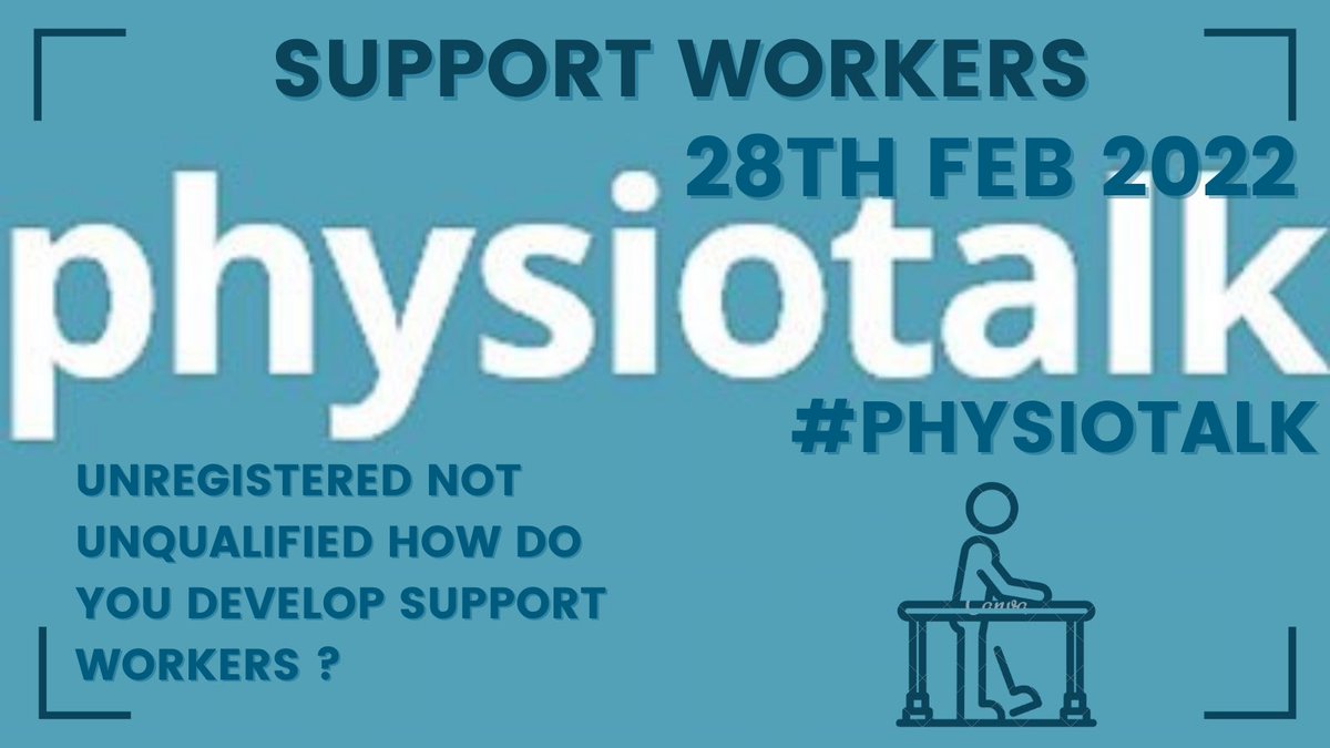Support workers: Unregistered NOT unqualified. #physiotalk tweetchat on Monday 28th February at 8pm GMT with <a href="/chris_richards2/">Chris Richards 🏴󠁧󠁢󠁷󠁬󠁳󠁿</a> <a href="/gvhawtin/">Gemma Hawtin 💙</a> @LorraineAllchu2 <a href="/SherylB76/">Sheryl</a> 

How do you develop support workers?

 physiotalk.co.uk/2022/02/17/sup…