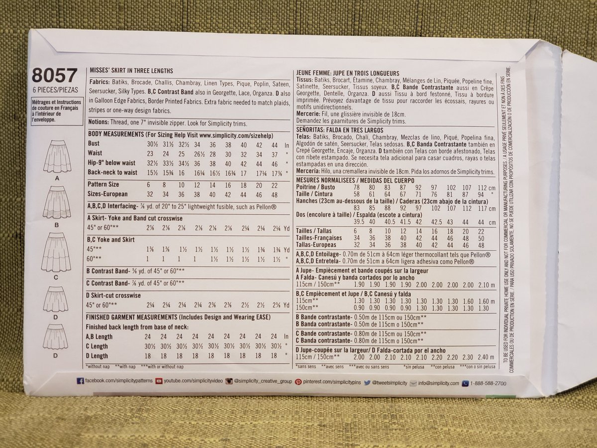 quilts_more's tweet image. Misses&apos; Easy To Sew Skirt in Three Lengths Sewing Pattern Simplicity 8057, Size 6, 8, 10, 12, 14 Fitted Waist, Flared Skirt tuppu.net/1e1916f1 #Etsy #ImagineQuiltsAndMore #EasyToSew