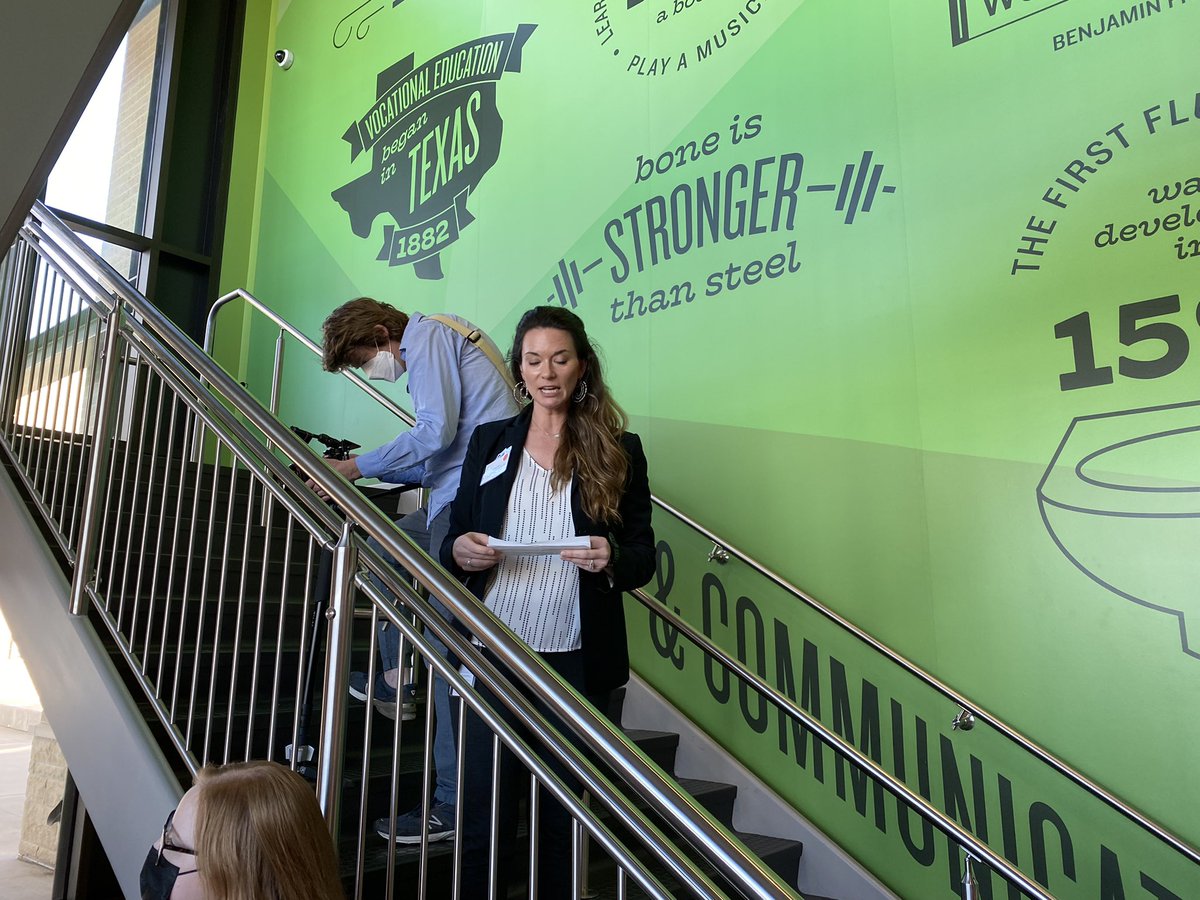 FBISDss's tweet photo. SSOC’s own @Ms_Self_TX expertly providing docent knowledge for the Honoring SugarLand95 sneak peak. #SL95 #FBISDSSOC https://t.co/prrF96P6GJ