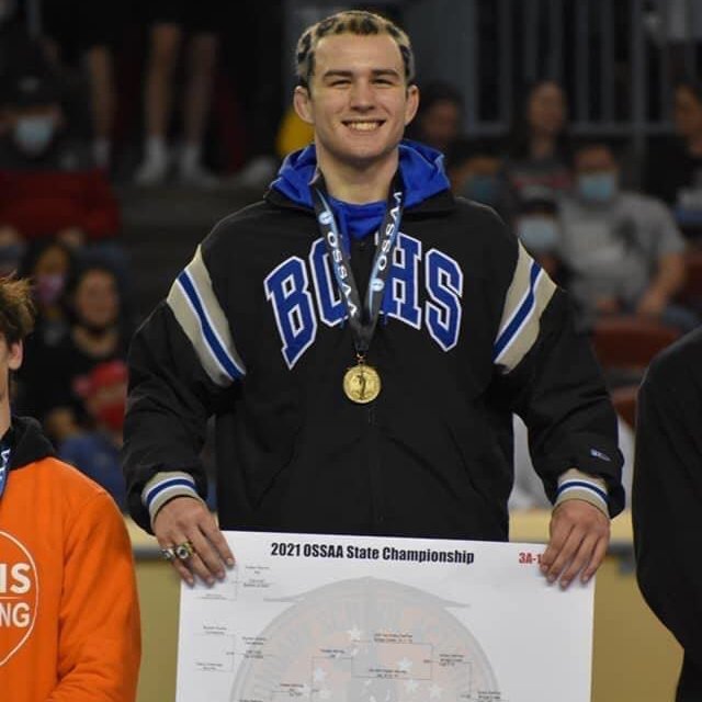 Bucknell_WRST's tweet photo. #TBT: Our own Kolby DePron was a three-time Oklahoma 3A state champion. 🏆

He won titles at three different weight classes: 160 in 2021, 152 in 2020 and 145 in 2019. 

#OurWay | #rayBucknell https://t.co/yfvjbuDEhY