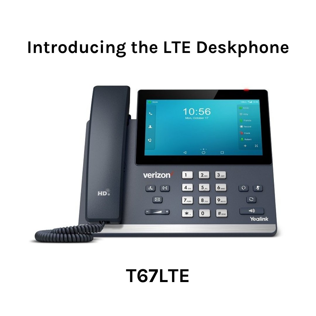 This is the next gen of deskphones! The new Verizon One Talk deskphone is the first advanced desk phone with embedded 4G LTE cellular technology available in the USA.
