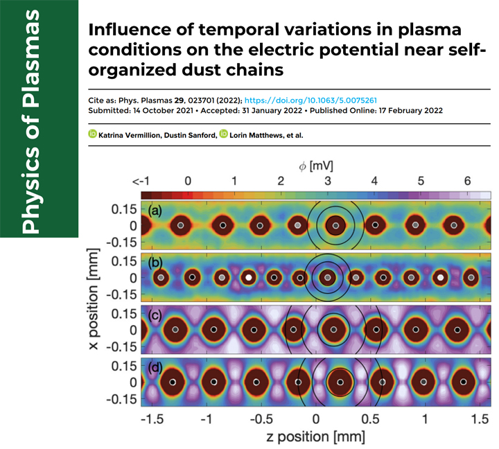 Congratulations to my grad student Katrina Vermillion for having her first manuscript appear in print! DOI:10.1063/5.0075261