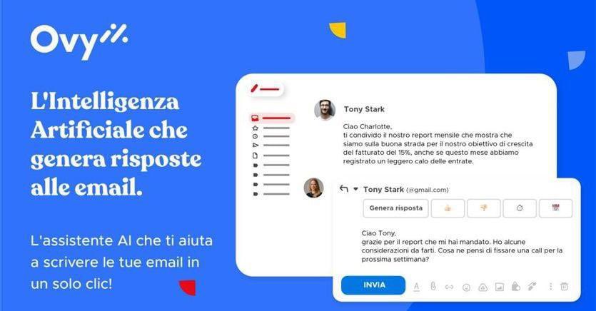 nitalikmeta's tweet photo. In casa @userbotai è nata #Ovy, il primo assistente #virtuale al mondo in grado di rispondere alle email in un solo clic! Su @sole24ore come notizia principale nella sezione #Tecnologia. Come sarà il futuro delle email? https://t.co/C8gB1iJNwf
#userbot #intelligenzaartificiale https://t.co/CIIJU30ivT