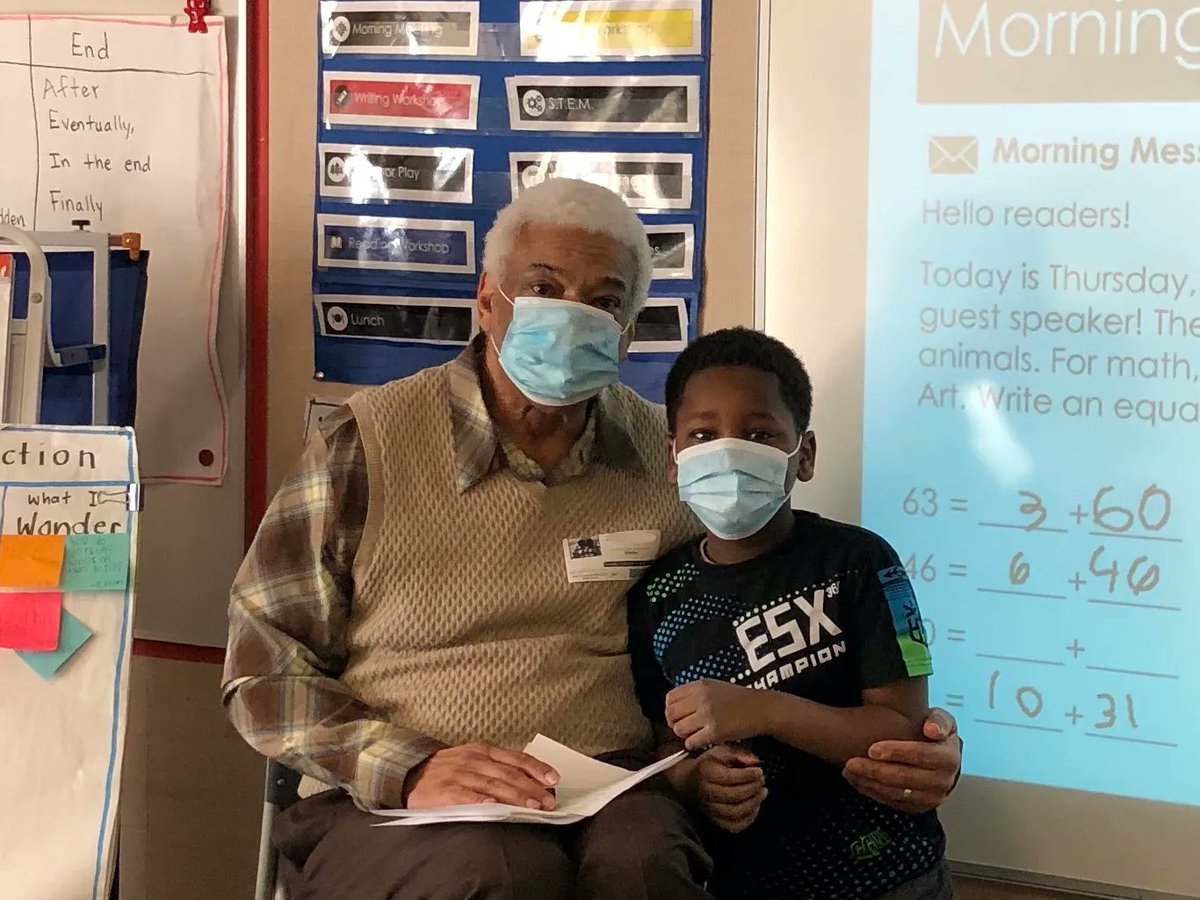 These lucky first graders learned about Black History Month and the civil rights movement from a primary source today - one of their grandfathers!  We are so appreciative of his willingness to share his experience and wisdom with our students.