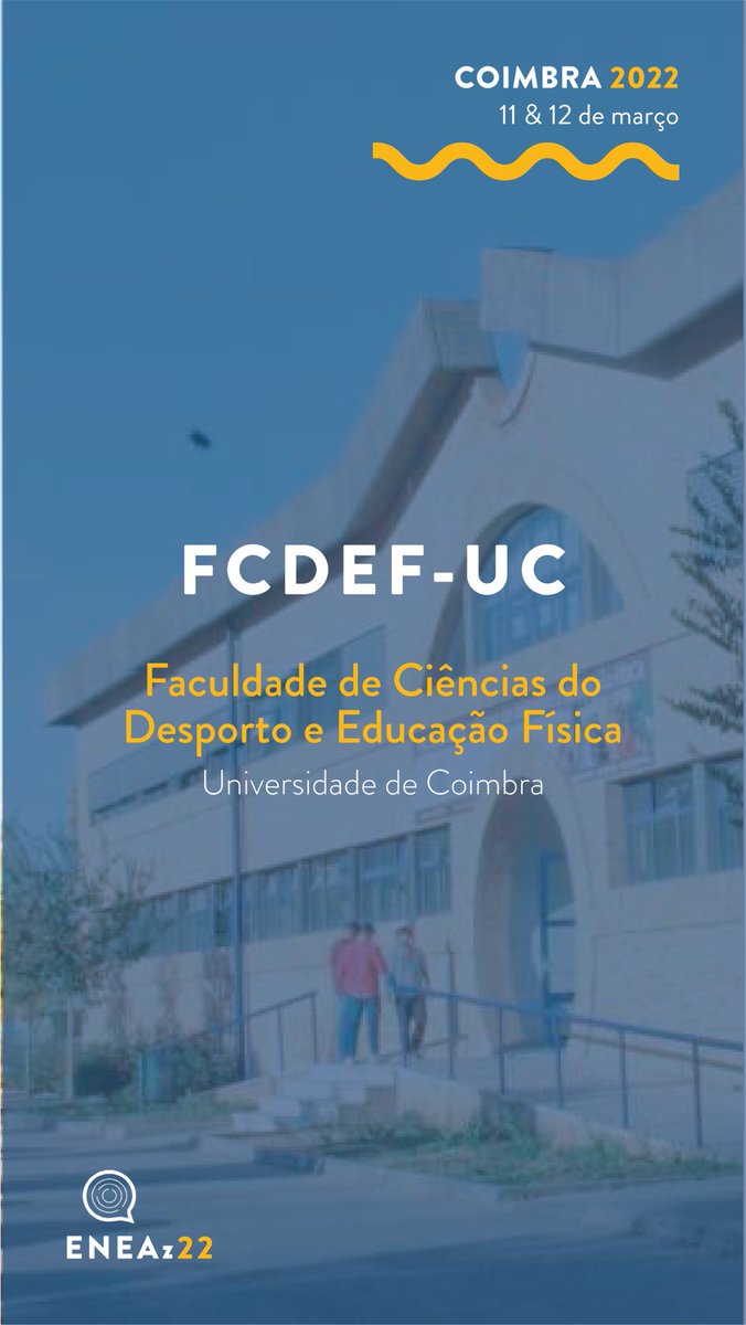 🗣Onde vão decorrer as conferências que temos preparadas para ti?

📍A Faculdade de Ciências do Desporto e Educação Física situa-se na Avenida Conímbriga, perto do Estado Universitário de Coimbra.

📆Nos dias 11 e 12 de março, corre até Coimbra! 
bit.ly/inscricao_eneaz