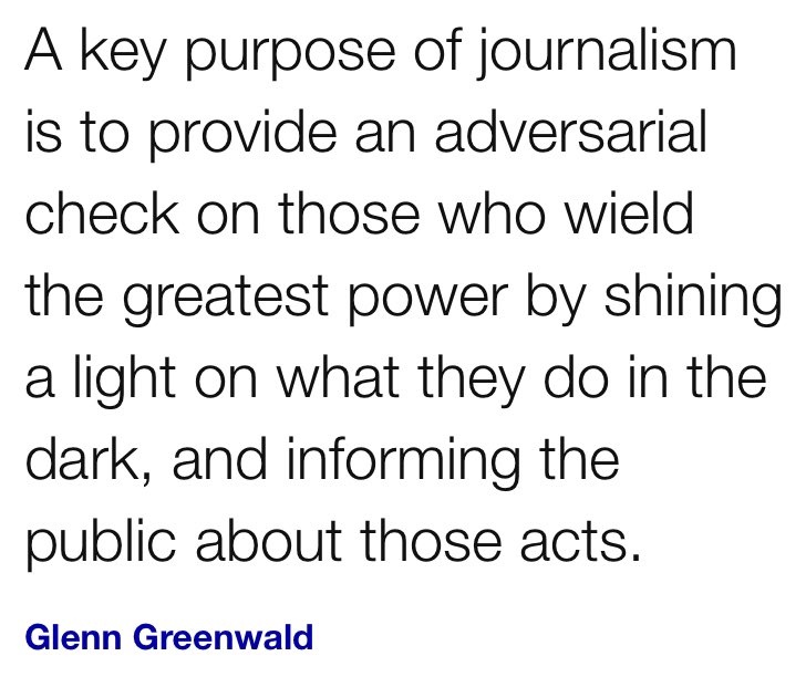 Just a reminder to those in power, and those in journalism: