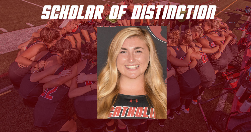 .<a href="/CatholicU_FH/">Catholic University Field Hockey</a> sophomore Kaelyn Mashburn was selected as a <a href="/NFHCA/">NFHCA</a> Scholar of Distinction for the second-straight year on Thursday.

INFO: catholicathletics.com/x/23aue 

#ThisIsCatholicU #d3fh