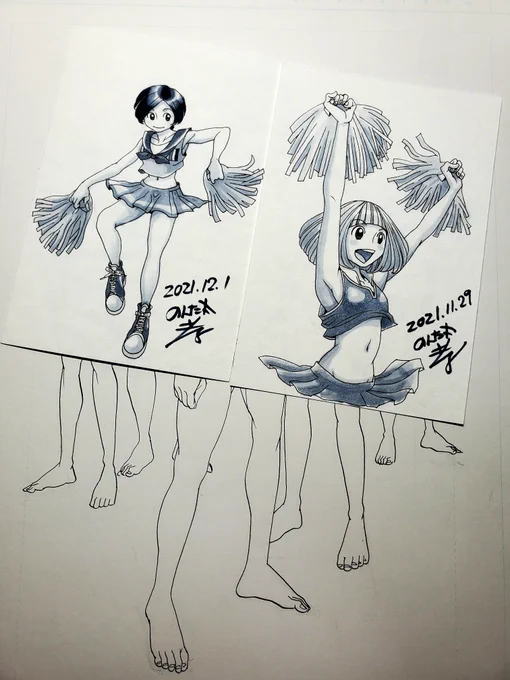 イラスト四枚送信

おすもん原稿戻ります
乙丸ちゃんと華ちん応援!

案の定32枚は間に合いそうにないので先ずは前半だけ納品予定
15枚ペン入れできるまで仕事部屋から出られまテン!
スタートしまっすφ(..) 