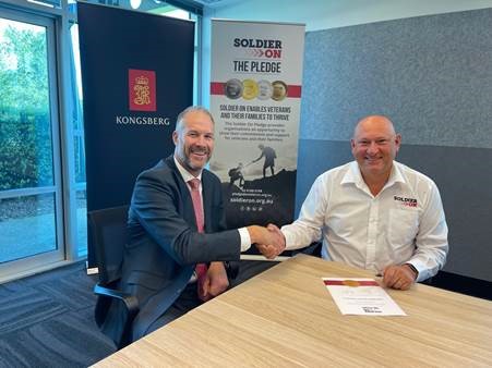 SoldierOnAust's tweet photo. #KongsbergDefenceAustralia has signed the #SoldierOnPledge to show its commitment to being a veteran-supportive workplace.
The Soldier On team is delighted to join forces to enable veterans & their families find meaningful employment
https://t.co/0Ipo6410S9
#SecureYourFuture https://t.co/VPpTZ2tV2o