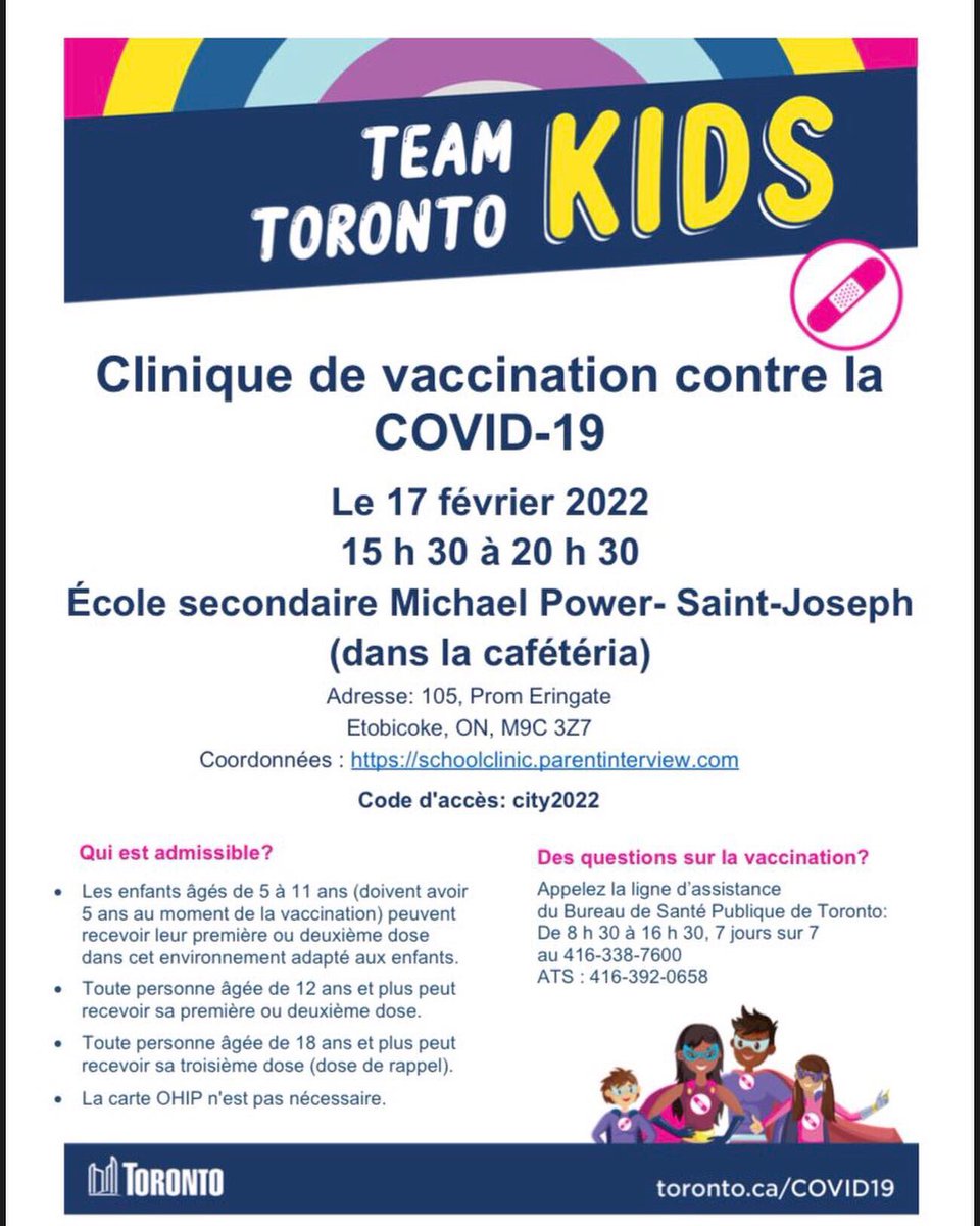 SaadNaseer_7's tweet photo. Check this out! @MPSJ_TCDSB is hosting a city-run vaccine clinic today! If you still havenโt got your shots, hereโs your opportunity! Vaccines are safe and effective in helping stop the spread of Covid-19. #letsgetvaxed and #stopthespread! ๐ค๐๐
@MalecStanley @Markus4Ward2 https://t.co/OQrBup1tr2