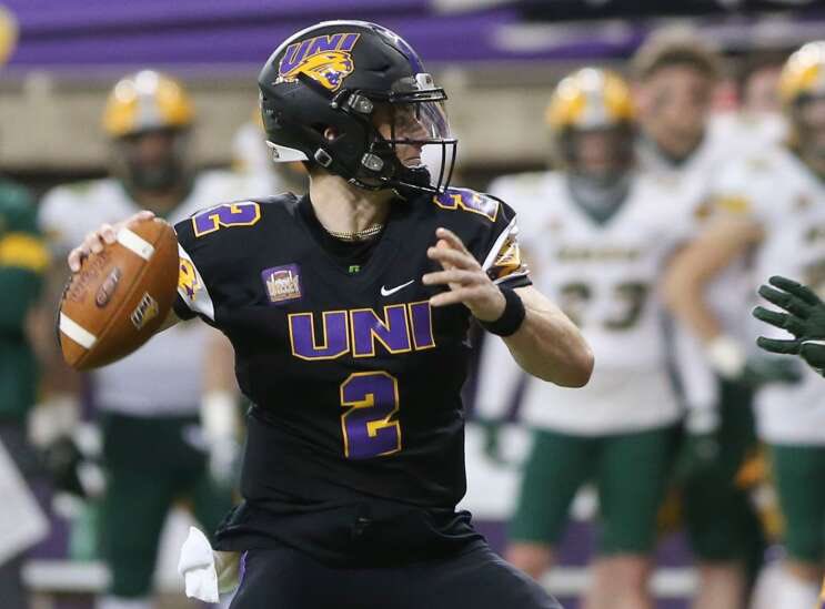 jakestearney15's tweet photo. After a great conversation with @CoachBodie4 I’m very Excited and Grateful to say I’ve received my first offer from the University of Northern Iowa!!🟣🟡 https://t.co/59pWG8AG8J