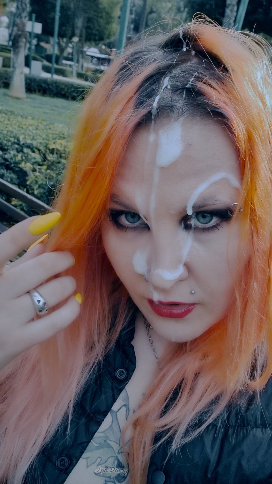 TW Pornstars - Ann Darcy 🖤💋. Twitter. I got a little cum on my face right  in the park. New cumwalk. 11:36 PM - 17 Feb 2022