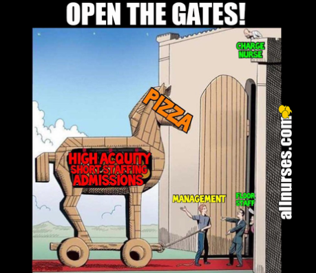 #ANursesVoice This pizza is free!? What could possibly happen if we accept this?...