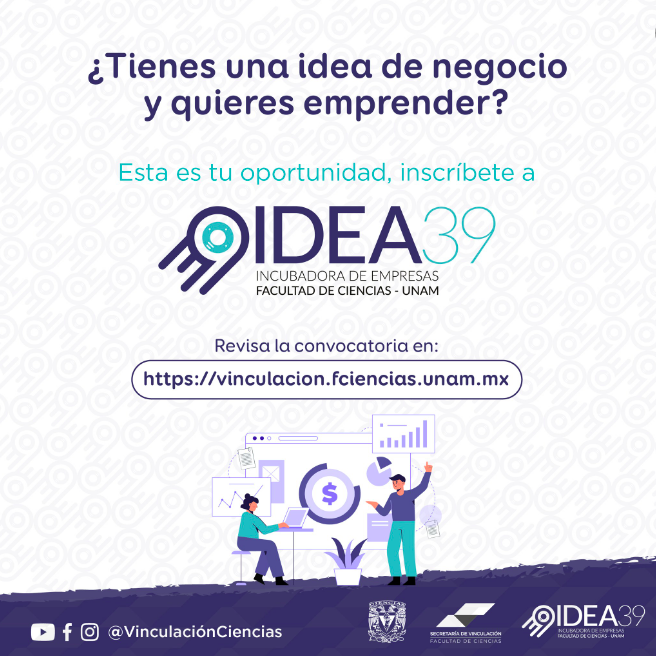 fciencias's tweet photo. 🚨RECORDATORIO🚨 Aún tienes tiempo para registrar tu idea y tu equipo en #IDEA39👇🚀
#VinculaciónCiencias Desarrolla tu idea, tu modelo de negocio y conecta con posibles inversionistas con ayuda de nuestras mentorías personalizadas.
🎯 HOY el 18 de febrero último día registro https://t.co/9yRYn250OE