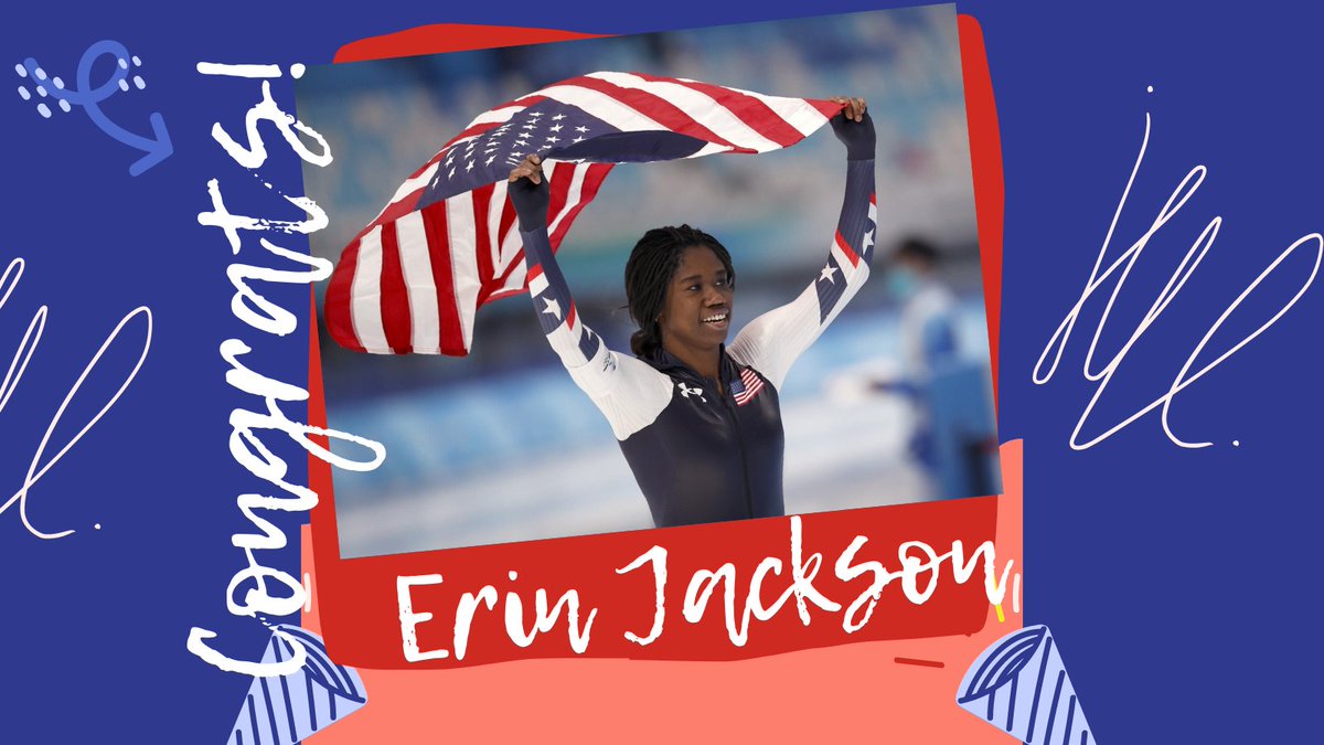 #WinterOlympics #GOLDMEDALIST   Erin Jackson - first Black woman to win speed skating medal at the Winter Olympics