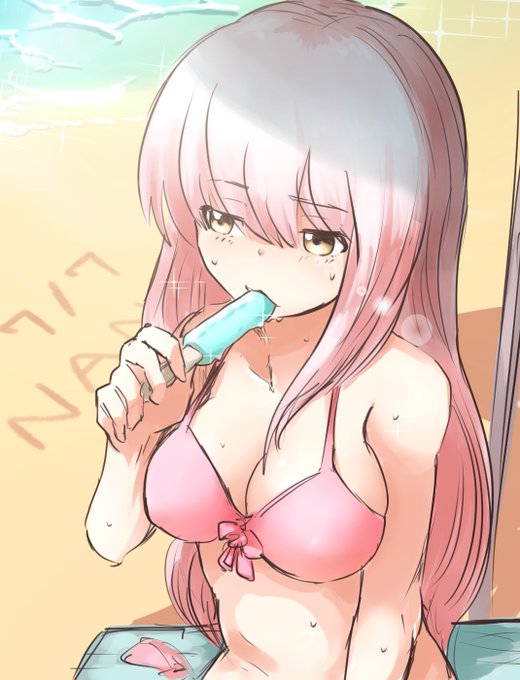 #くそ寒いので水着絵を貼る
丁度今はマイクロビキニの季節なので……👙 