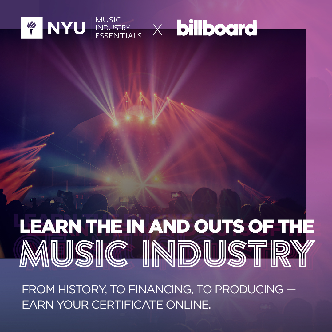 Passionate about a career in music? Through Billboard's online course in partnership with NYU Clive Davis Institute, you can now pursue it. Learn from faculty, artists, managers and insiders— all at your own pace. 

Start here: blbrd.cm/sZR5Ap9