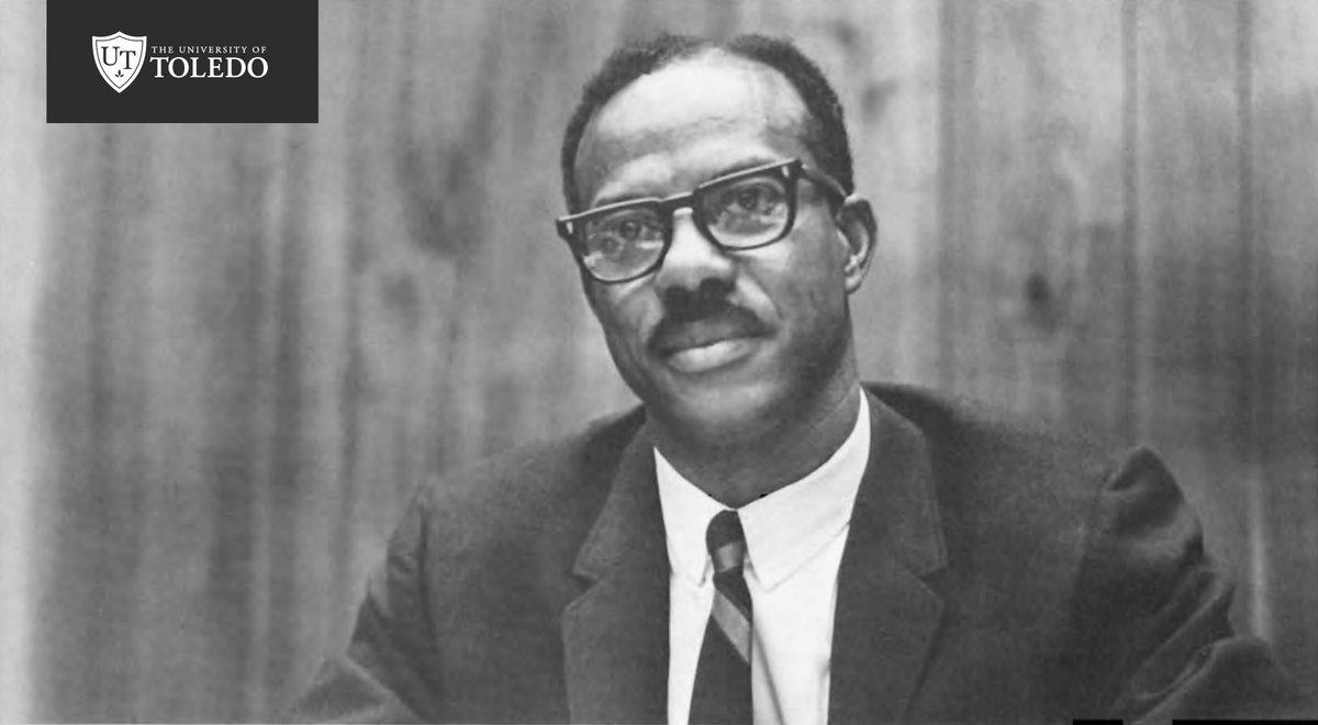 UToledo's tweet photo. Dr. Lancelot Thompson was UToledo’s first full-time Black faculty member, starting in 1958 as an assistant professor of chemistry. He went on to become the university’s first VP for student affairs in 1968, & in 2016 the Student Union was renamed in his honor. #BlackHistoryMonth https://t.co/HsrNroucz7