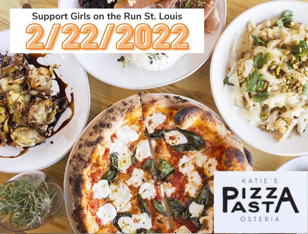 Mark your calendar for the best “TWOsday” ever! When you eat at Katie’s Pizza &amp; Pasta Osteria (Town and Country location) on Tuesday 2/22/2022, 100% of the profits benefit GOTR-STL! Dine-in or carry-out. 

Hosted by the <a href="/GOTRSTLYPB/">GOTR STL YPB</a>!

Read more at: ow.ly/XkWz50HY1Xq