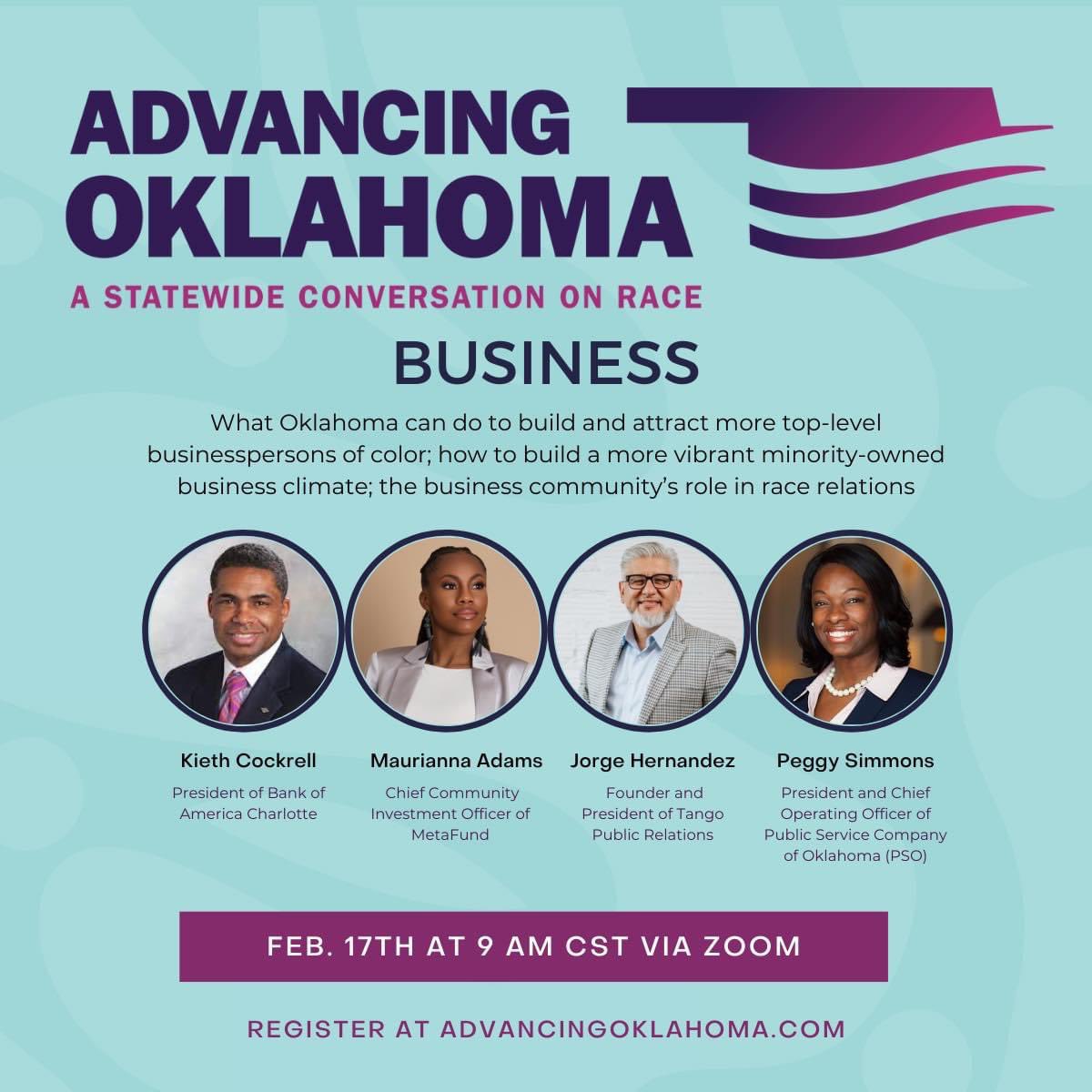 and attracting new ones. Lastly, as we strive for a stronger diverse business environment we have to consider how quality education, housing, healthcare and other basic societal functions create one that is healthy. #AdvancingOklahoma