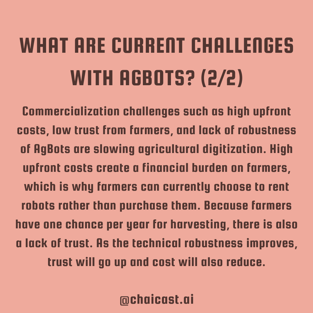 chAIcast's tweet photo. (2/2) Breaking down the tech: Agricultural Robots

One week after each episode launch, we will release infographics to better inform our listeners about the technology discussed in our previous episode.

Ep 1 on Spotify, Apple Podcasts, &amp; YouTube: https://t.co/IjW7XfneKI https://t.co/HFHBDpMlnu