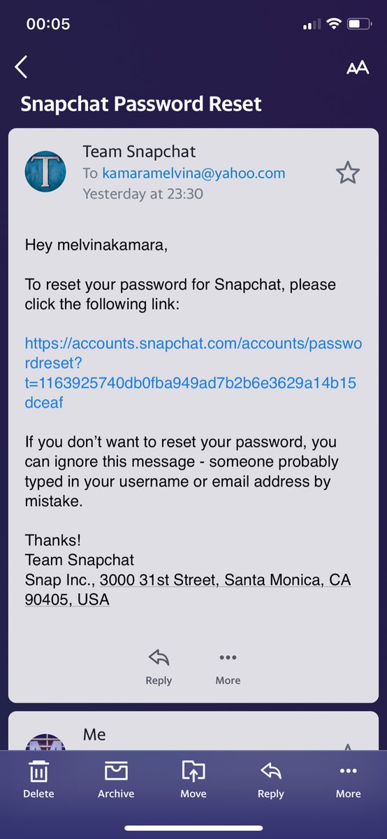 melvinakamara3's tweet photo. @snapchatsupport  can you please state why I get the password reset email but when I clicked on it straight away it says expired and won’t let me request another one. Please help me it’s been 2 days please help https://t.co/QI8qF3jSjk