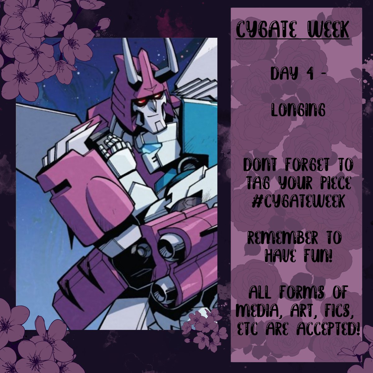 cygateweek's tweet photo. Day 4 of #cygate week is Longing! https://t.co/EmB4XNlm4l