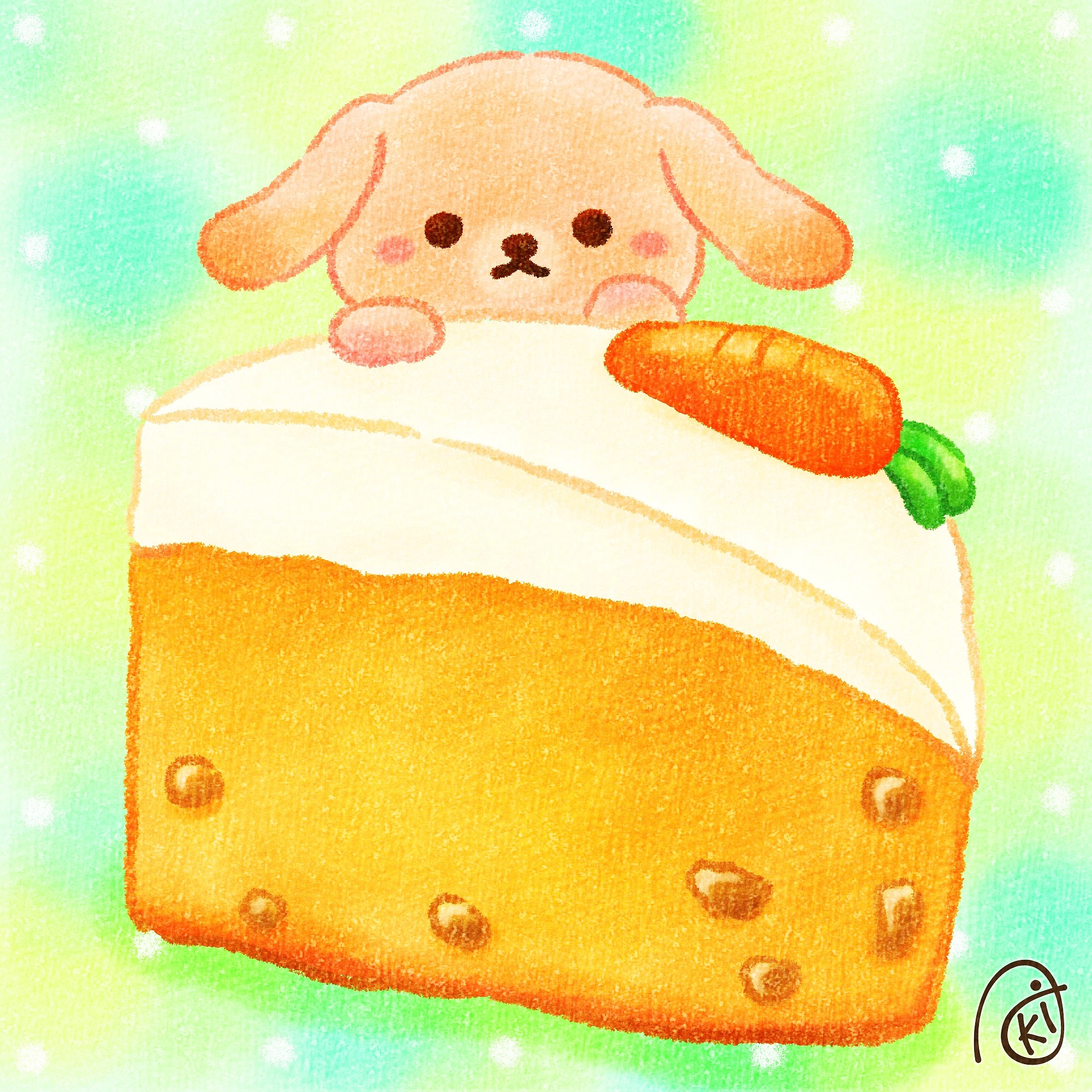 تويتر Aki على تويتر キャロットケーキ イラスト お絵描き うさぎ ロップイヤー キャロットケーキ T Co Hwafpwnkxo