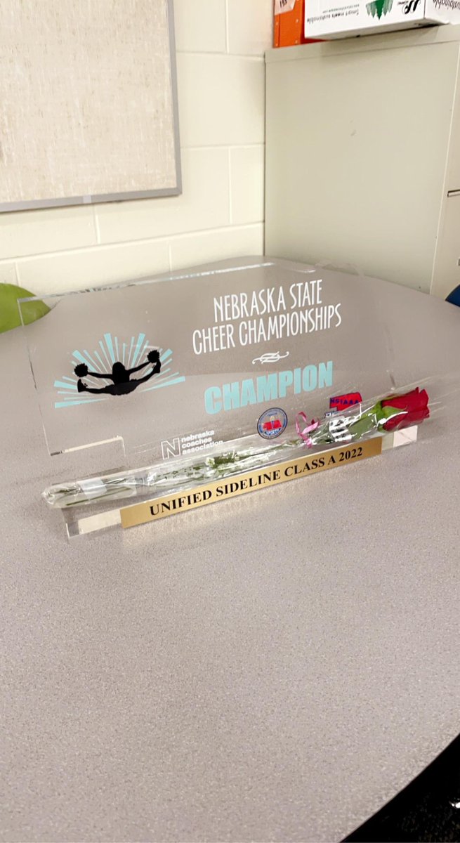 GishActivities's tweet photo. Congratulations to Grand Island Senior High Unified Cheerleaders who are the Champions of the State Cheer and Dance.   So proud of Coach Wright and the girls.    @GishActivities https://t.co/5IRkpYKUQr