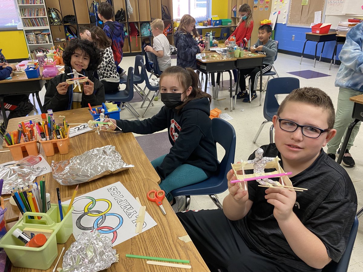 KensingtonESNC's tweet photo. Mrs. Senior’s 3rd grade class created a chair lift ⛷ in their classroom to celebrate the winter ❄️ Olympics!🎿 
#KESKnights #BuildingIsLearning
@UCPSNC @AGHoulihan https://t.co/KM469Eydm3