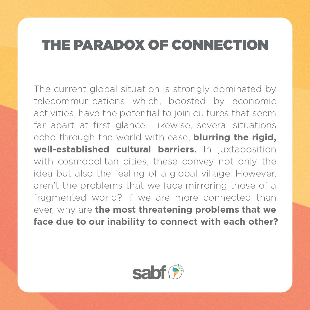 🇬🇧 As we are approaching the application period for the SABF 2022, we would love to show you our second subtopic for this edition. Stay tuned as more news will be announced soon!

#sabf #sabf2022 #paradoja #conexion #conference #debate #itba