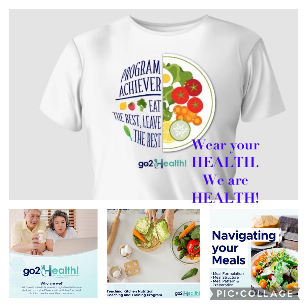 WEAR your HEALTH.
WE ARE Health! 

Let us customize your HEALTH Plans and HEALTH Programs. Your HEALTH is YOUnique! 

go2health.ph
#0945&amp;970465